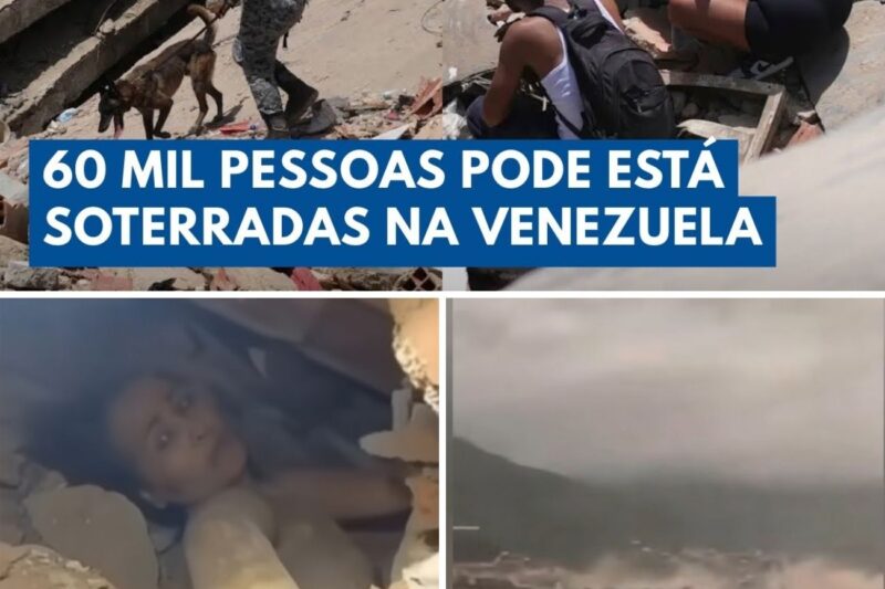 “EU CONHECI ELE, MEU MARIDO FOI TOTALMENTE ESMAGADO PELOS PREDIOS E NÃO SEI COMO VOU ENTERRÁ-LO!” O desespero toma conta da Venezuela após quase cinco dias de buscas incessantes por sobreviventes e corpos em decomposição nas calçadas, enquanto milhares sofrem sem energia e crianças pequenas lutam para respirar após os quatro tremores.