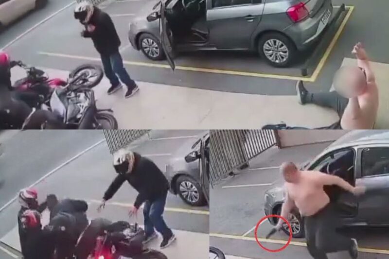 “DO REFÉM AO CAÇADOR”: policial de folga vira o jogo em assalto com 4 criminosos e cena choca o Brasil no ‘estacionamento do medo’