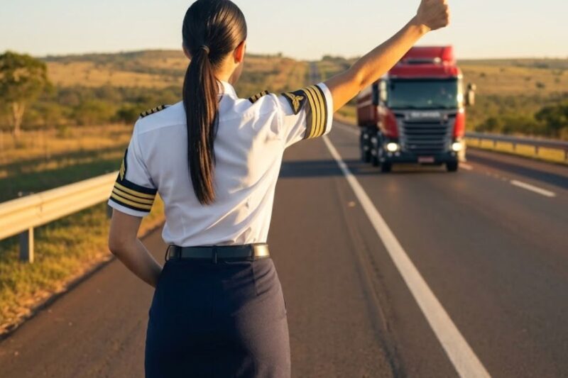 CAMINHONEIRO CASADO DEU CARONA PARA JOVEM PILOTA DE AVIÃO… E OS DOIS SE APAIXONARAM!