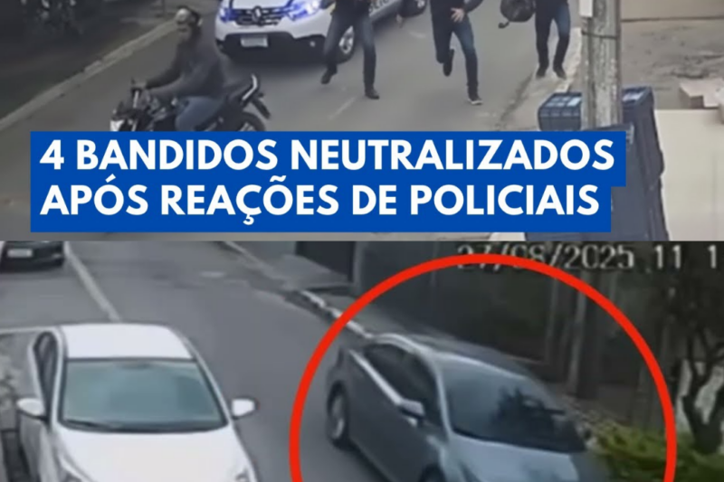 Policiais Reagem e Neutralizam 4 Bandidos – Confronto Explosivo, Coragem Inesperada!