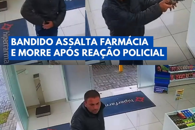 De cara limpa no crime e o fim na vala: assaltante desafia o Estado em roubo a farmácia e tomba em confronto sangrento com a polícia