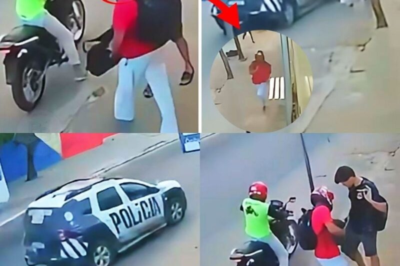 “PERDEU, PERDEU!” – Assalto em Ponto de Ônibus Toma Rumo Inesperado Quando Viatura da PM Surge do Nada e Decide o Destino dos Criminosos