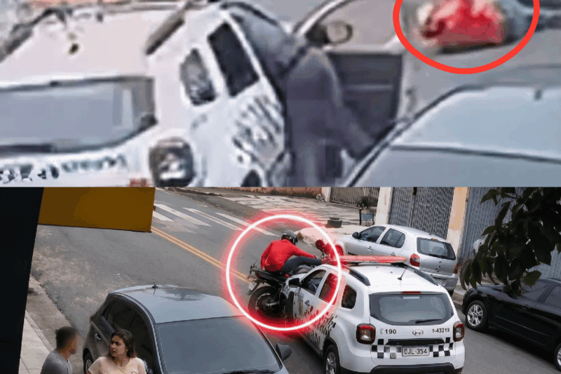 O plano perfeito terminou no capô do carro: o ladrão estava tão concentrado em roubar a aliança de casamento que não viu a viatura policial e acabou sendo preso.