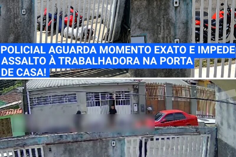 “PASSA O CELULAR OU EU TE CORTO AGORA!” — BANDIDO ENCURRALA TRABALHADORA COM FACA EM MANAUS, MAS NÃO SABIA QUE POLICIAL MONITORAVA CADA MOVIMENTO DE JANELA PRÓXIMA; VEJA O MOMENTO DOS DISPAROS E A QUEDA DA MOTO