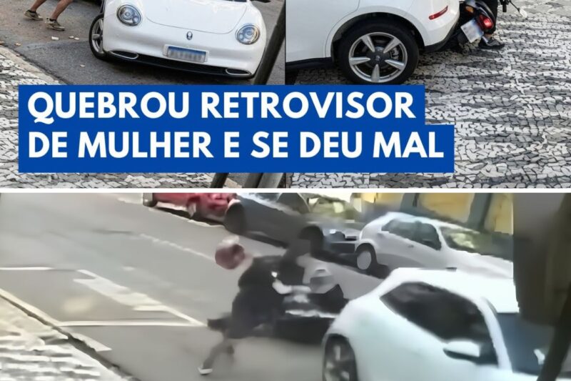 “ELE ME PERSEGUIU ATÉ EM CASA, SÓ PENSEI EM ME SALVAR!”: Após leve esbarrão, dupla persegue motorista, quebra retrovisor e mulher reage esmagando moto em São Paulo; ASSISTA AO VÍDEO COMPLETO DO ATENTADO ABAIXO!