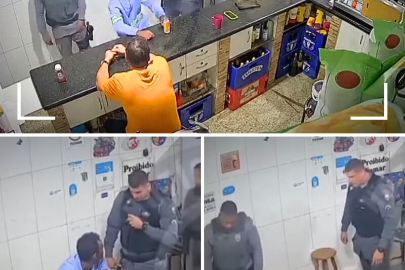“VOLTA A DAR ALTERAÇÃO NA CASA DA SUA MÃE PRA VOCÊ VER A DESGRAÇA QUE EU VOU ARRANJAR COM VOCÊ!”: Policial Militar Invade Bar, Descobre Covarde que Agrediu a Mãe Idosa Acamada e Aplica Choque de Ordem Imediato Sob Olhares de Clientes