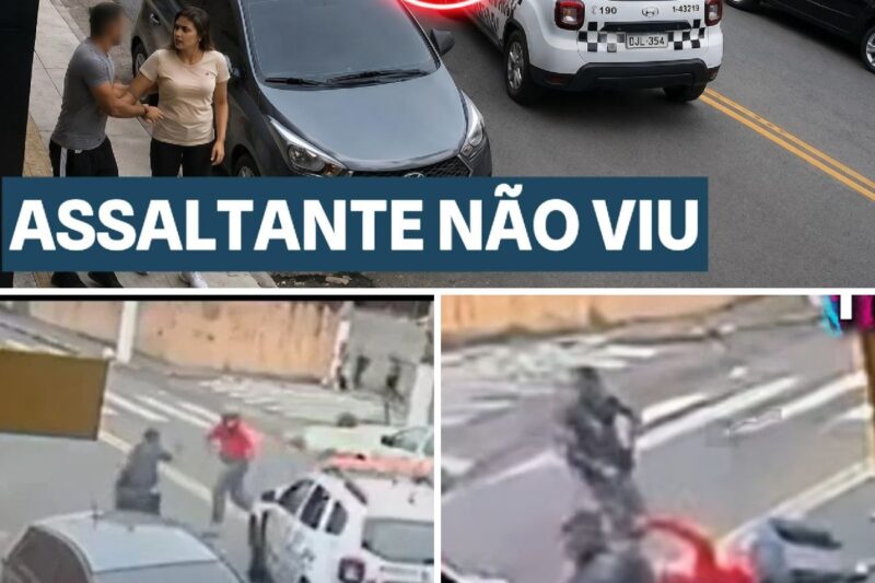 “ACHOU QUE TINHA O PLANO PERFEITO, MAS METEU A CARA NO PARABRISA DA POLÍCIA!”: O Assaltante de Alianças que Focou Tanto no Roubo de um Casal pelas Costas que Esqueceu de Olhar para a Rua e Acabou Atropelado por uma Viatura da PM em Patrulhamento