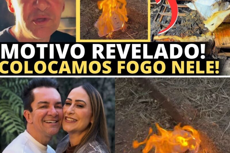 “EU ESTOU QUEIMANDO ELE AQUI AGORA NA AUTORIDADE DO NOME E DO SANGUE DE JESUS! NENHUM MAL TERÁ PODER SOBRE A MINHA CASA!”: Mulher de Regis Danese Toca Fogo no Boneco ‘Labubu’ Após Quarto do Filho Ser Completamente Destruído por Incêndio Devastador e Monstrinho de Pelúcia Ficar 100% Intacto ao Lado de Duas Bíblias Sagradas no Meio das Chamas