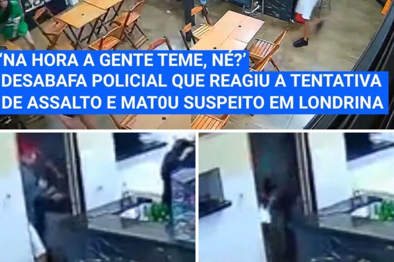 “NÃO PARA DE ATIRAR!”: O Registro Assustador do Momento em que Policial de Folga se Esconde em Cômodo e Descarrega a Pistola Contra Assaltante na Porta, Mantendo uma Chuva de Balas Mesmo com o Criminoso Já Caído e Agonizando no Chão em Bar de Londrina