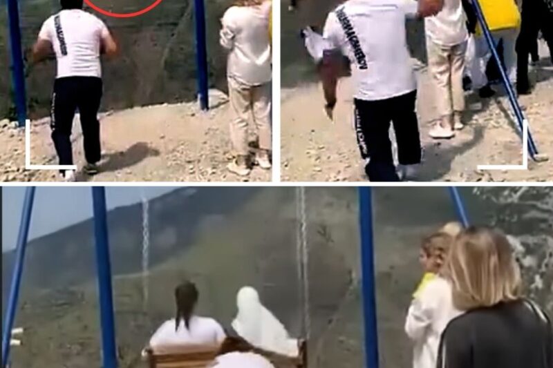 “FOI TENTATIVA DE ASSASSINATO! ELE EMPURROU AS DUAS PARA O ABISMO!”: Imagens Sem Cortes Revelam o Instante Sombrio em que Homem Corta o Balanço e Arremessa Jovem Diretamente no Desfiladeiro de Sulac