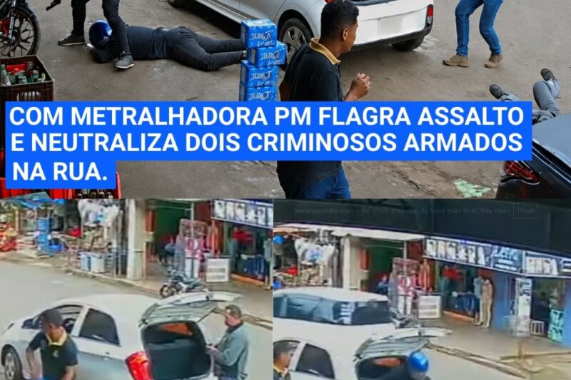 AÇÃO IMPLACÁVEL: Polícia Surpreende Assaltantes em Flagrante e Reage com Tiros de Metralhadora
