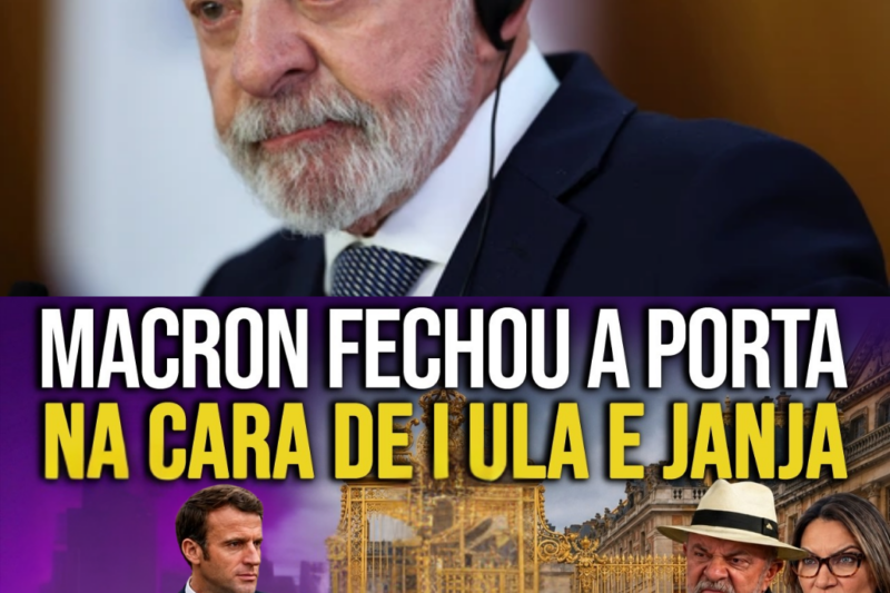 Vexame internacional no G7: Emmanuel Macron retira microfone de Lula no palco e casal presidencial é barrado de jantar com Donald Trump