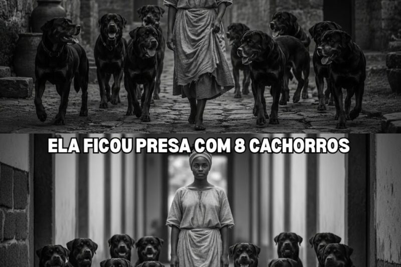 A Baronesa Trancou a Escrava com 8 Cães Famintos, A Jovem Saiu com os 8 a Seguindo