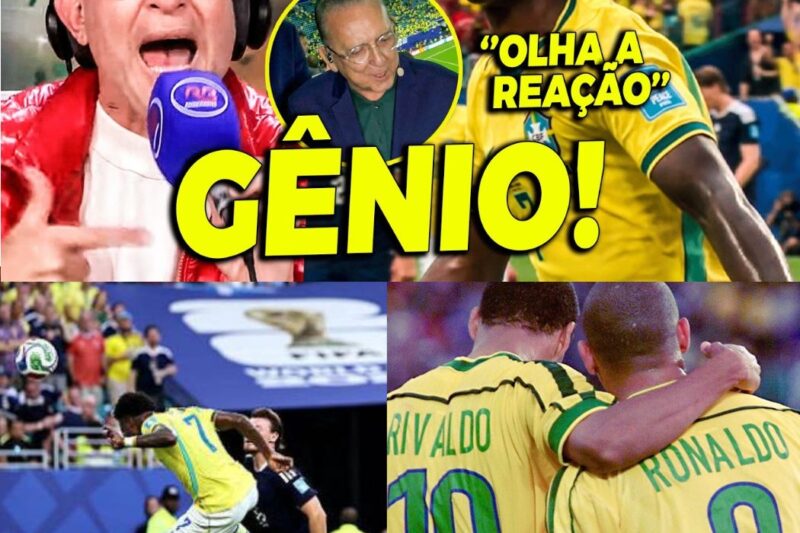 Vini Jr. Comanda o Show: Brasil atropela a Escócia e as reações de Galvão e Neto explodem na web