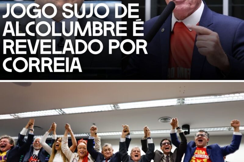 Rogério Correia mostra foto de Alcolumbre com a burguesia armando contra o fim da 6×1