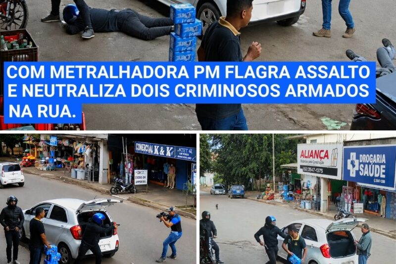 CENA DE CINEMA! Bandidos armados tocam o terror em frente a mercado, mas a reação da polícia é imediata e o final é de deixar qualquer um sem fôlego!