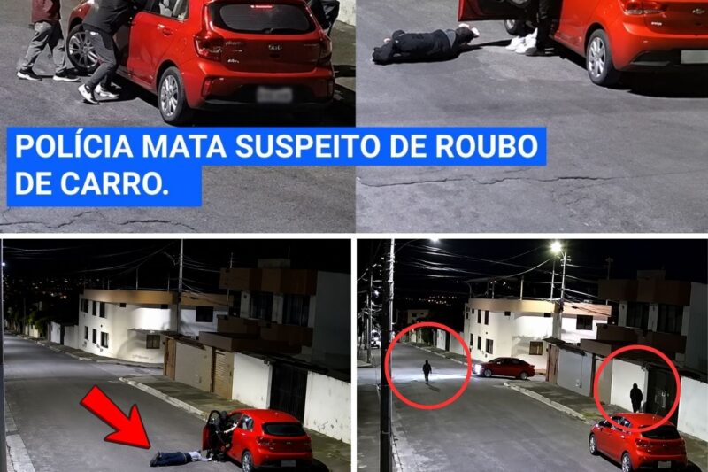 NÃO SABIAM COM QUEM SE METIAM! Suspeito tenta invadir carro de POLICIAL e é MORTO A TIROS em Quito!