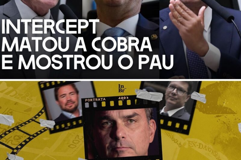 Intercept vazou documentos do ‘Dark Horse’ e escândalo de Flávio Bolsonaro não para de crescer