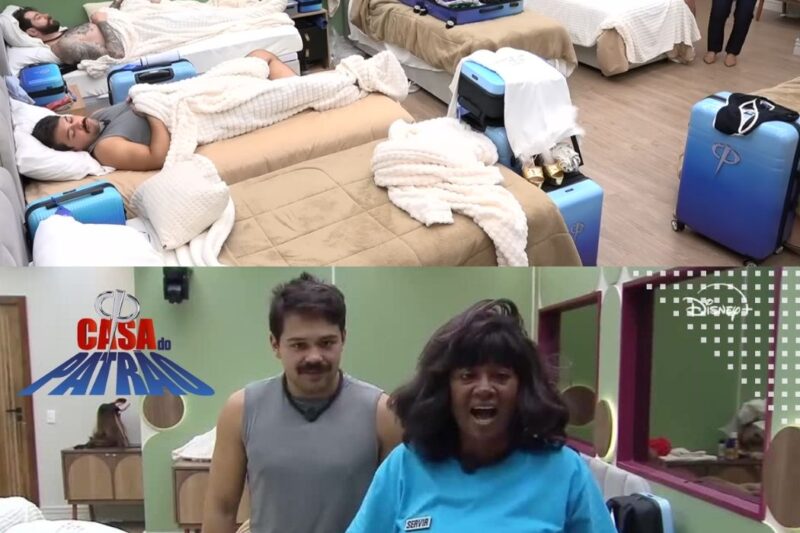 Sheila ensina dança para Matheus na Casa do Patrão