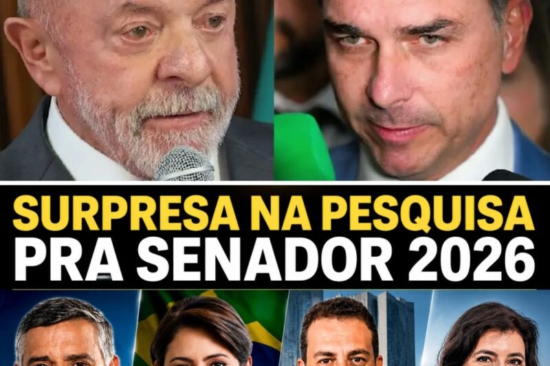 VEJA NOVA PESQUISA PARA SENADOR 2026 TRAZ SURPRESAS NO SUL E SUDESTE DISPUTA LULA FLÁVIO BOLSONARO