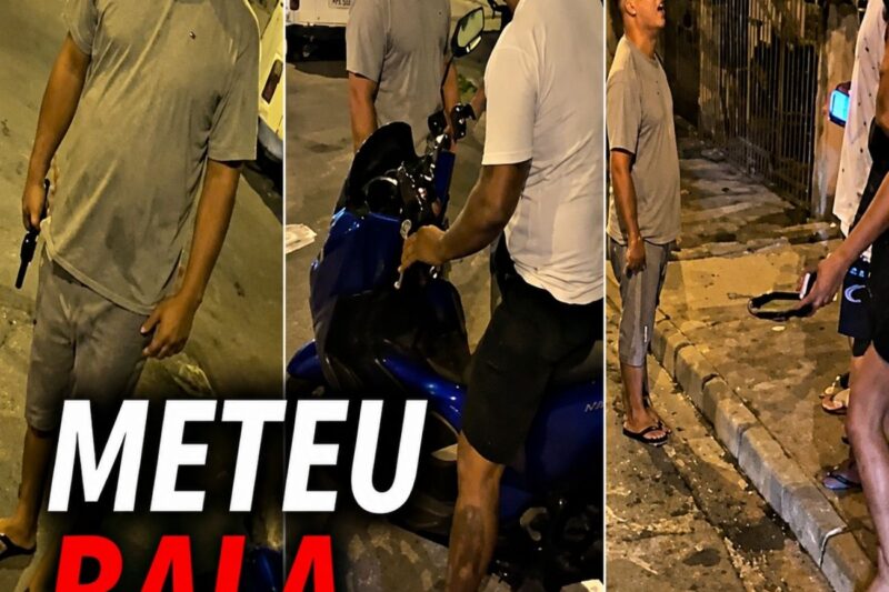 Cobrança por cantada em mulher casada provoca briga no meio da rua e homem armado dispara várias vezes contra marido revoltado