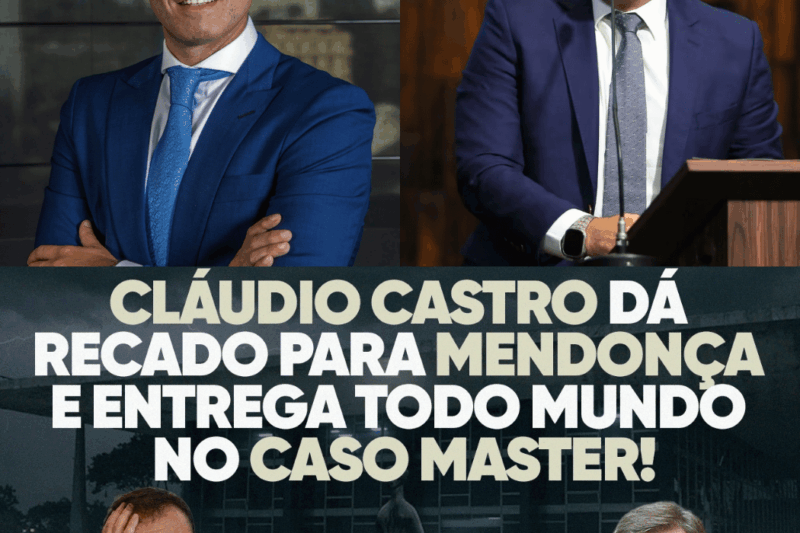 Cláudio Castro entra em pânico e joga FILHO DE MINISTRO DO STF NA FOGUEIRA para escapar das garras da Polícia Federal!