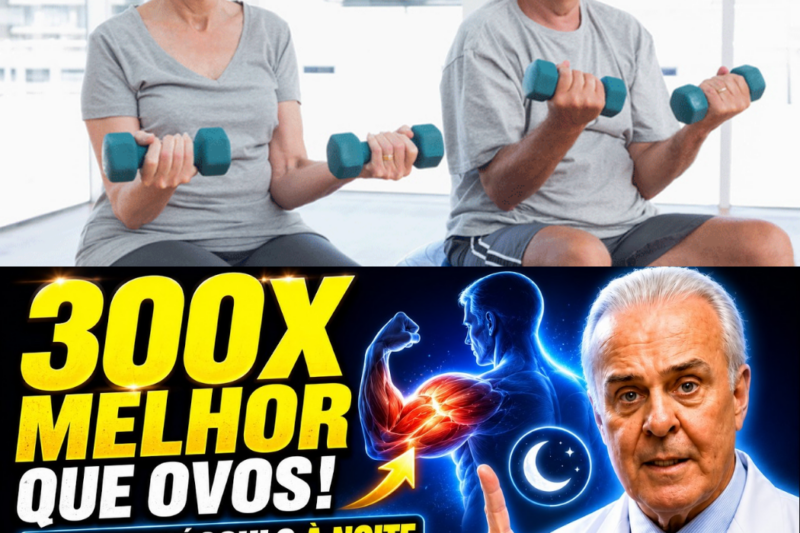 A INDÚSTRIA DOS SUPLEMENTOS MENTIU PARA VOCÊ: O Segredo de 10g Antes de Dormir que Constrói Músculos Após os 75 Anos e Deixa o Ovo no Chinelo!
